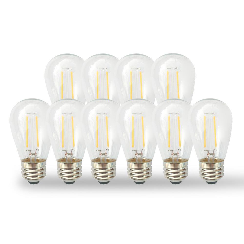 Clear Plastic LED String Light Replacement Bulbs, 10-Pack