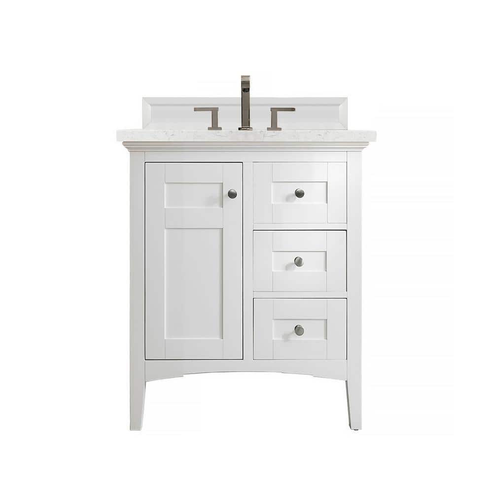 Palisades 30 in. W x 23.5 in.D x 35.3 in. H Single Vanity in Bright White w