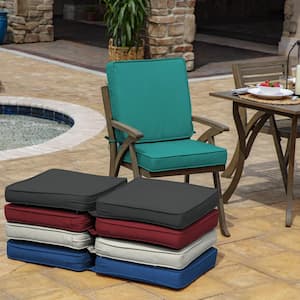 ProFoam 20 in. x 20 in. Surf Teal Outdoor High Back Chair Cushion