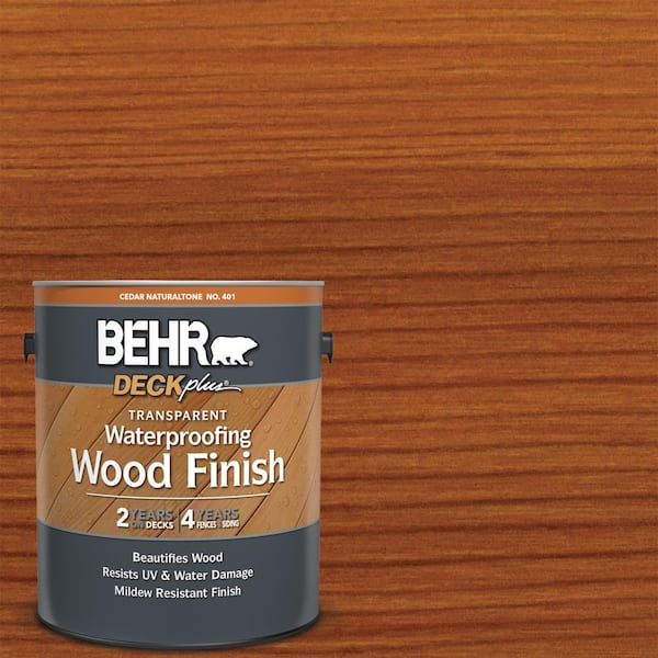 BEHR DECKplus 1 gal. Cedar Naturaltone Transparent Waterproofing Exterior Wood Finish