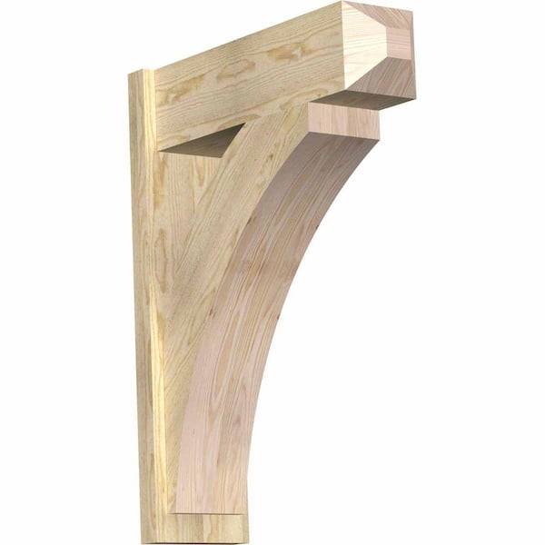 Ekena Millwork 8 in. x 34 in. x 26 in. Thorton Craftsman Rough Sawn Douglas Fir Outlooker