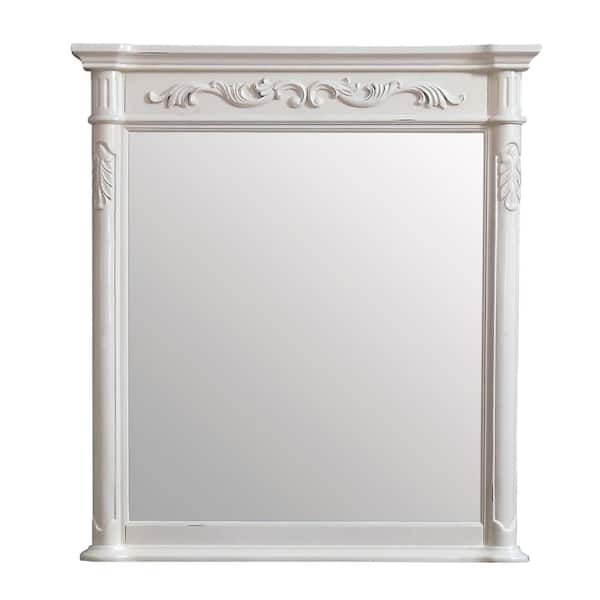 Avanity Provence 36 in. W x 40 in. H Framed Rectangular Bathroom Vanity Mirror in Antique White