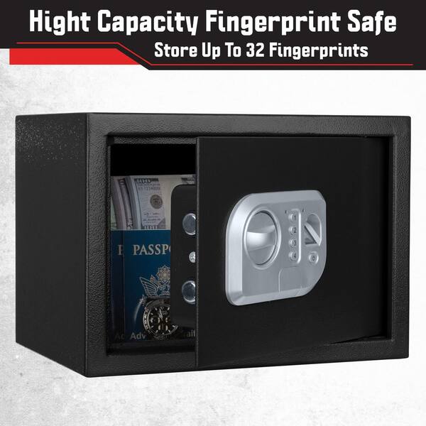 KARAT Furniture Safe With Fingerprint Sensor, 25 X 35 X 25 Cm, White - View #6