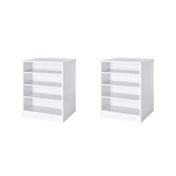 Vista 31.5 in. W White Closet Island Freestanding with Adjustable-Shelves 8-Shelf Wood Closet System