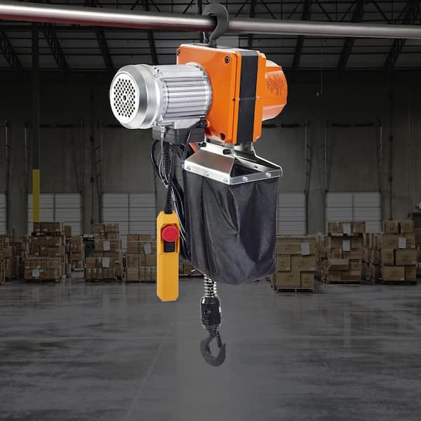 Electric Chain Hoist, 2200 lbs./1 ton Capacity, 10 ft. Lifting Height, 120V, Single Phase Overhead Crane with G100 Chain