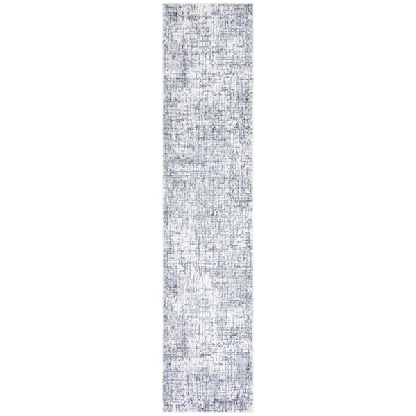 Toscana 2 ft. x 9 ft. Ivory/Gray Distressed Abstract Runner Rug