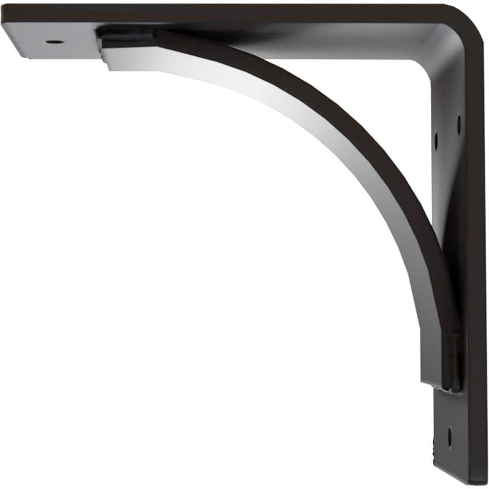 Urban 6" Black Powder Coated Steel Bracket for Contemporary Shelving