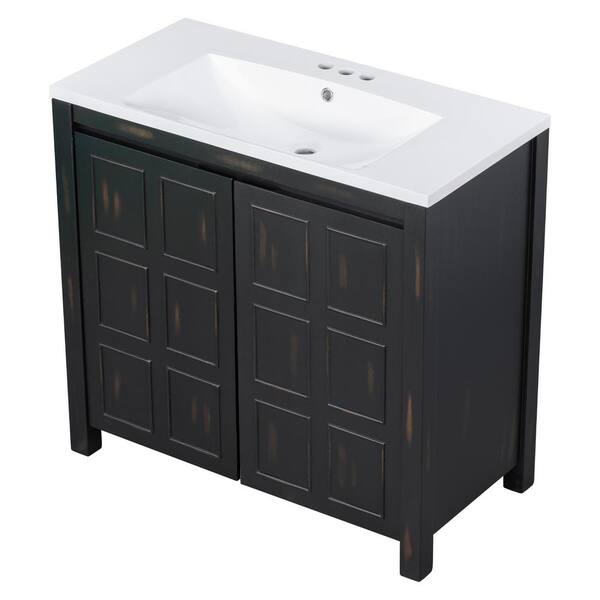 Zeus & Ruta Dark Brown 36 in. W x 18.1 in. D x 34 in. H