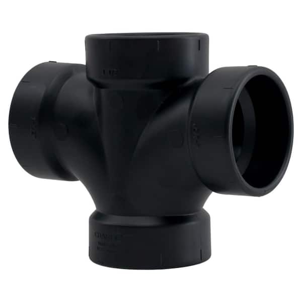 Charlotte Pipe 1-1/2 in. ABS DWV Hub x Hub x Hub x Hub Double San Tee