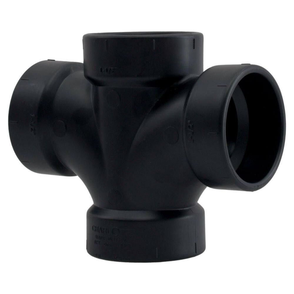 Charlotte Pipe 3 in. ABS DWV All Hub Double San Tee ABS004281000HD