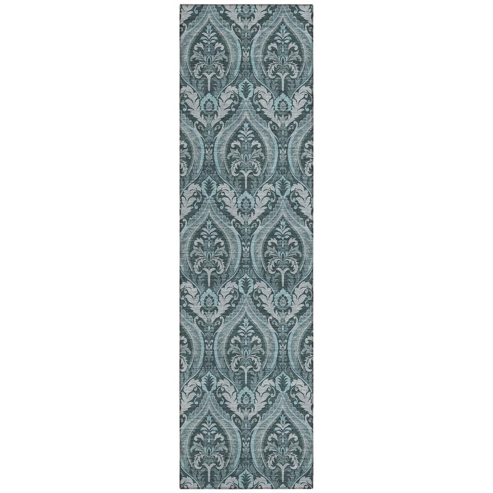 Addison Rugs Chantille ACN572 Teal 2 ft. 3 in. x 7 ft. 6 in. Machine ...