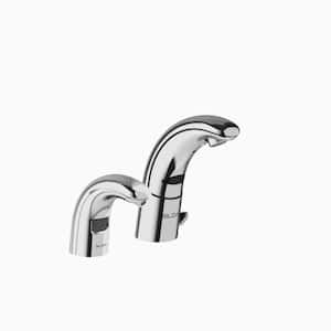 Optima Battery-Powered Deck-Mounted Single Hole Touchless Bathroom Faucet and Foam Soap Dispenser in Polished Chrome