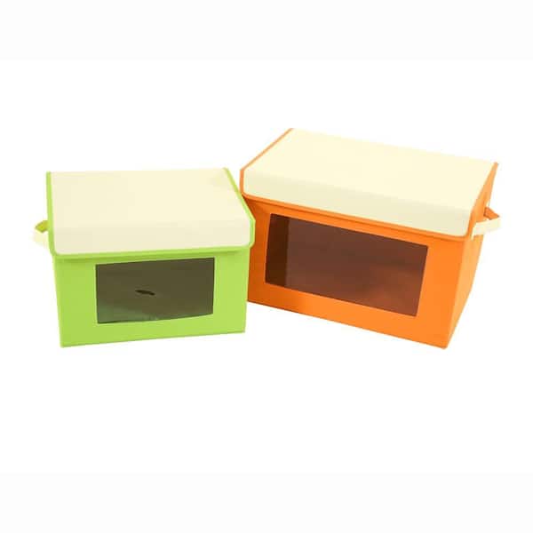 Seville Classics 10.25 in. H x 15.5 in. W x 11.25 in. D Assorted Colors Canvas Cube Storage Bin