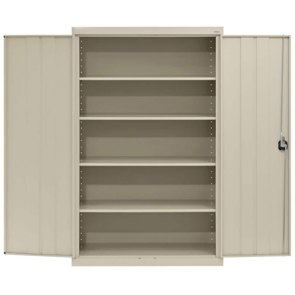 Putty 72" Steel Freestanding Lockable Office Cabinet with Adjustable Shelving