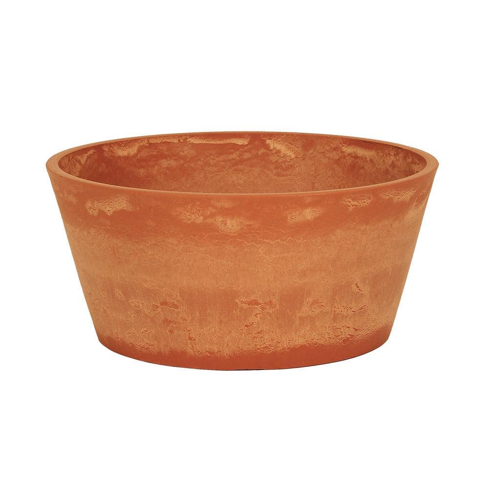 Rustic Terra Cotta Planter with Black Wrought Iron Stand
