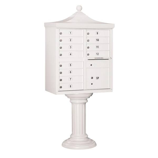 Salsbury Industries 3300R Series White Private 12 A Size Doors Type II Regency Decorative Cluster Box Units