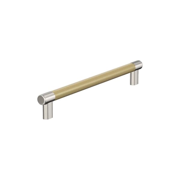 Amerock Esquire 12 in. (305mm) Modern Polished Nickel/Golden Champagne Bar Appliance Pull