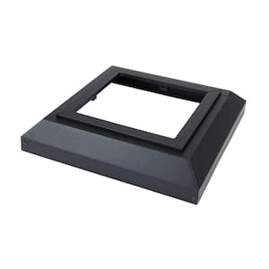 5 in. x 5 in. Black Sand Aluminum Deck Post Base Cover