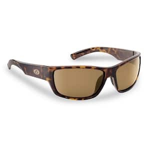 Flying Fisherman Teaser Polarized Sunglasses - Matte Black/Amber