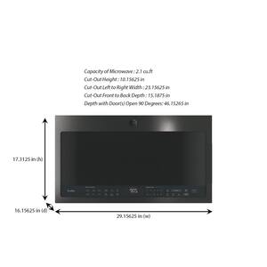 Profile 2.1 cu. ft. Over the Range Microwave in Black Stainless Steel with Sensor Cooking