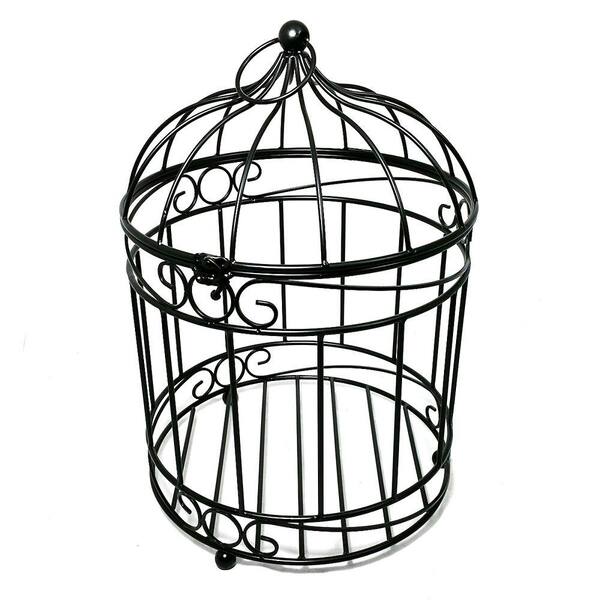 Patio Life 12 in. Dia Casablanca Bird Cage Steel Planter