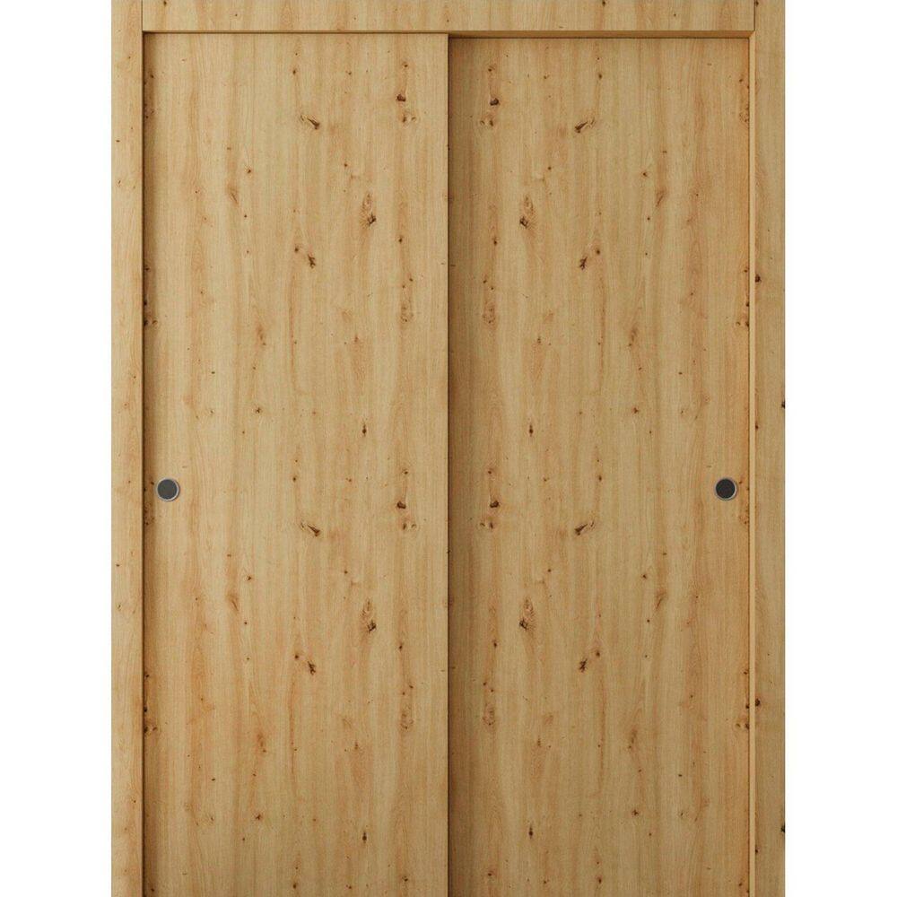 3011-36 in. x 80 in. Universal/Reversible Caramel Oak Color Solid Core Wood Sliding Door Kit with Quick Assemble Jamb price history on PriceWatchPro