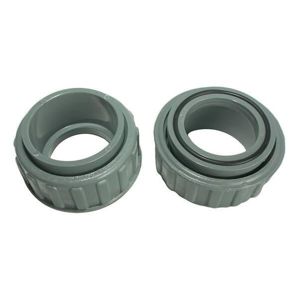5,1 Cm PVC-Anschluss Set Mit Muttern – Für Raypak Poolheizungen R185A R265A R335A R405A