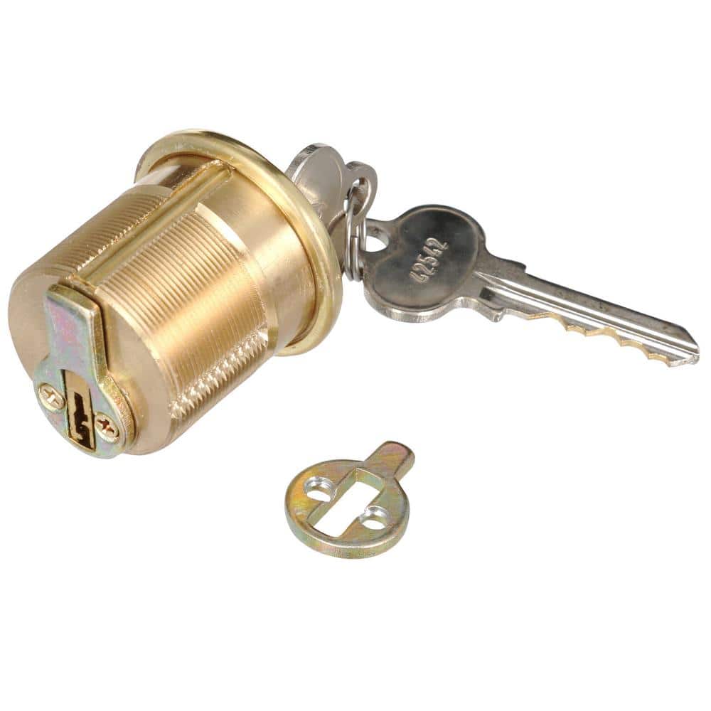Solid Polished Brass Keyed Mortise Cylinder Lock