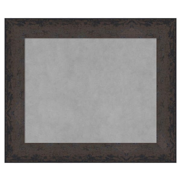 Amanti Art Dappled Black Brown 25 in. x 21 in. Framed Magnetic Board