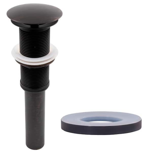 Novatto 1-5/8 in. Bathroom Vessel Vanity Sink Umbrella Drain Without Overflow with Matching Mounting Ring in Oil Rubbed Bronze