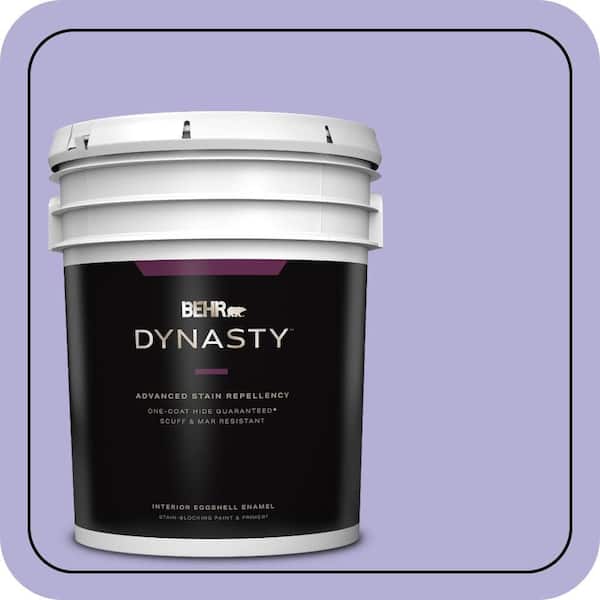 BEHR DYNASTY 5 gal. #630B-4 Freesia Purple Eggshell Enamel Interior Stain-Blocking Paint & Primer