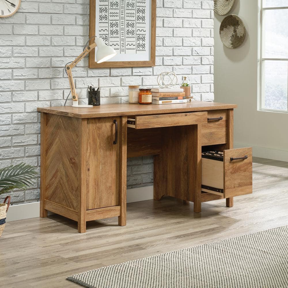 Sindoori Mango 53'' Home Office Desk with Filing Cabinet