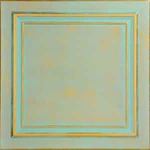 Line Art Gold Moss 1.6 ft. x 1.6 ft. Decorative Foam Glue Up Ceiling Tile (259.2 sq. ft./case)
