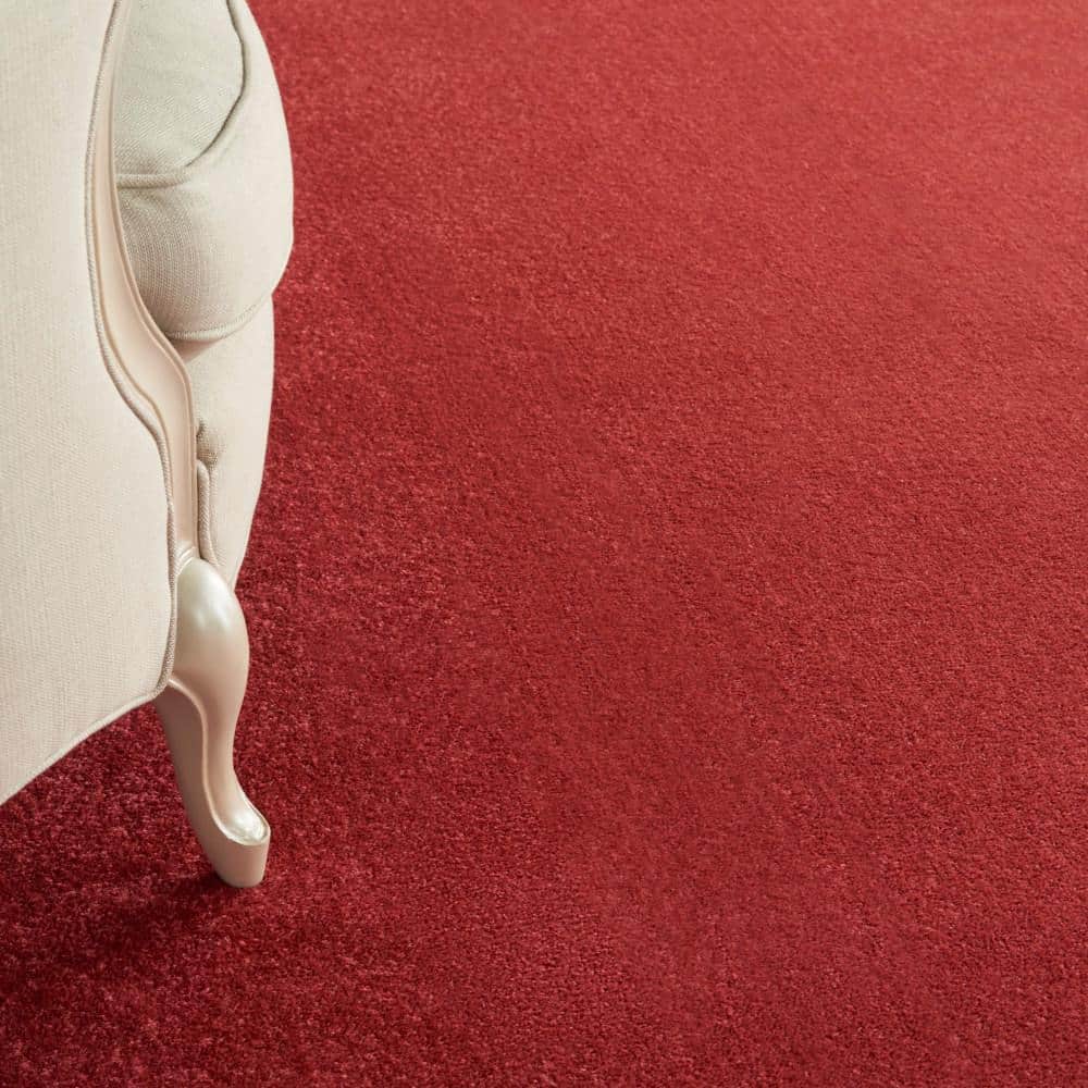 Brick Red Solid Synthetic 5' x 7' Easy Care Indoor/Outdoor Rug