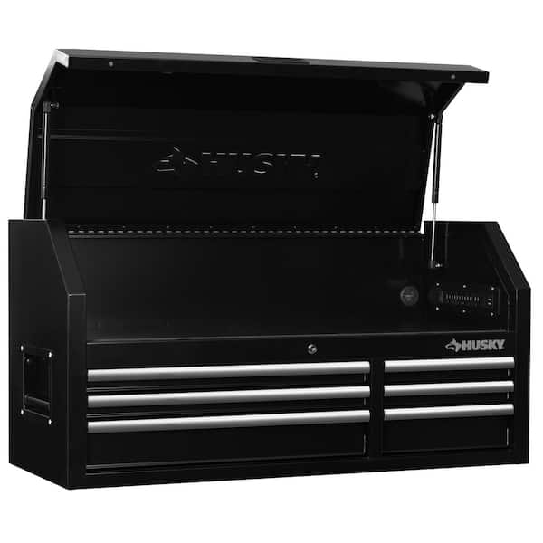 Husky - 46 in. 14-Drawer Tool Chest and Cabinet Combo in Black