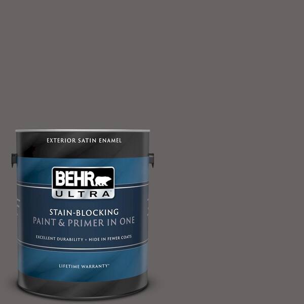 BEHR ULTRA 1 gal. #UL250-1 Arabian Veil Satin Enamel Exterior Paint and Primer in One