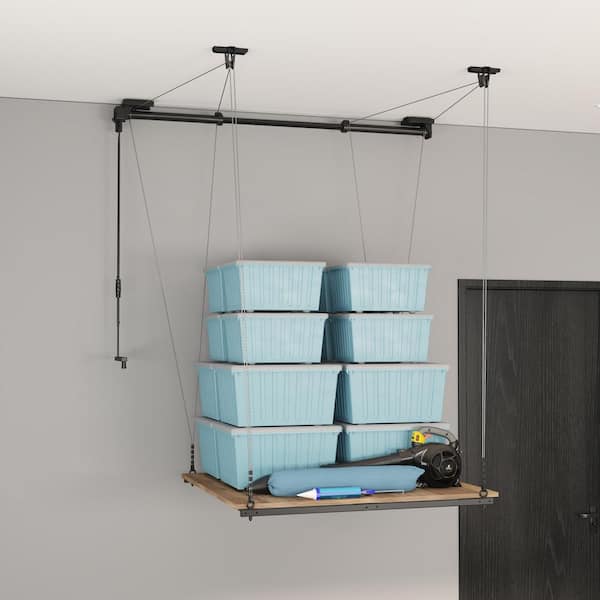 Liftable Storage System FLEXIMOUNTS GL1 Overhead Garage Storage Rack ...