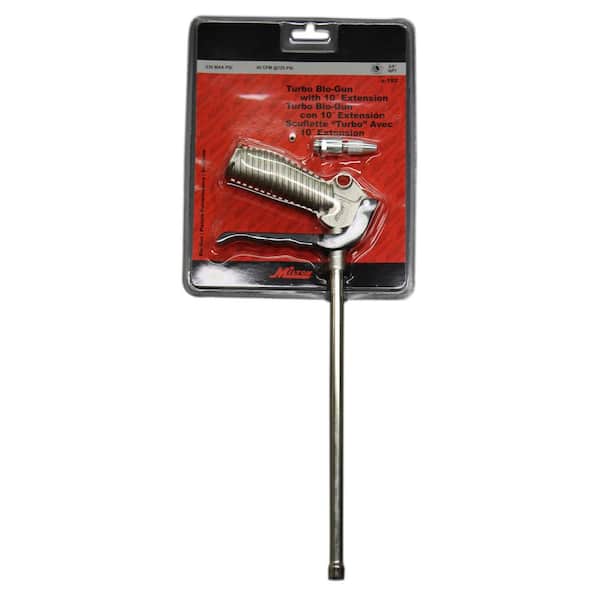 Turbo Blow Gun and 10 in. Extension with Adjustable Nozzle Turbo Blow Gun and 10 in. Extension with Adjustable Nozzle