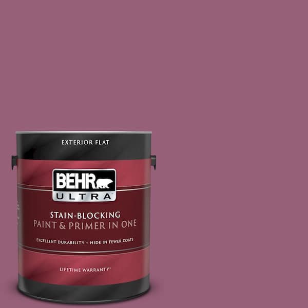 BEHR ULTRA 1 gal. #UL100-17 Forest Berry Flat Exterior Paint and Primer in One