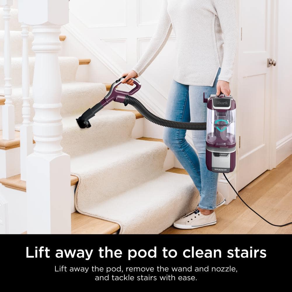 Wine Purple Lightweight Convertible Upright Vacuum with HEPA Filter