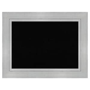 Romano Silver Wood Framed Black Corkboard 35 in. x 27 in. Bulletin Board Memo Board