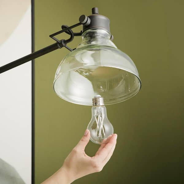 60-Watt Equivalent A19 Dimmable White Filament CEC Clear Glass E26 LED Light Bulb Daylight 5000K (24-Pack)