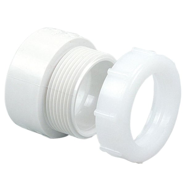 NIBCO 1-1/2 in. PVC DWV Hub x Slip-Joint Trap Adapter