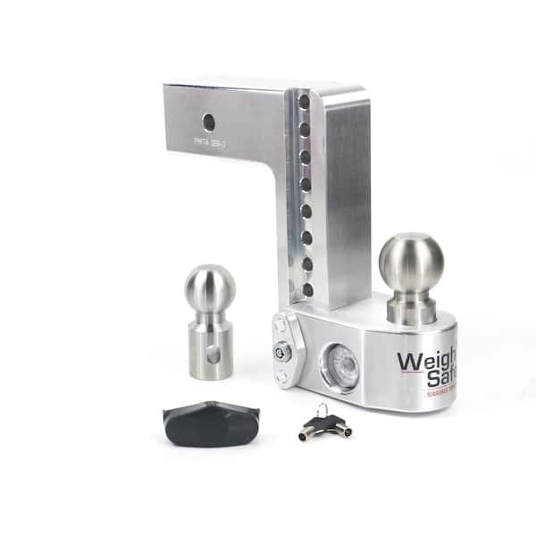 Weigh Safe Aluminum 10" Adjustable Trailer Hitch for 3" Receiver w/ Built in Weight Scale - 21,000 lbs GTW