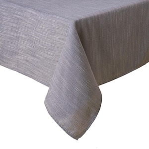 Harper 102" W x 60" L Gray Flannel Stain and Water Resistant Tablecloth