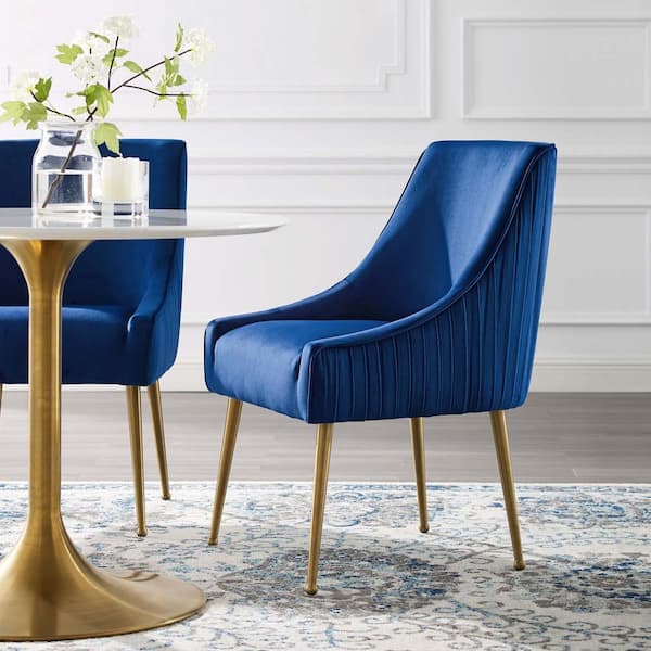 vella velvet upholstered side chair