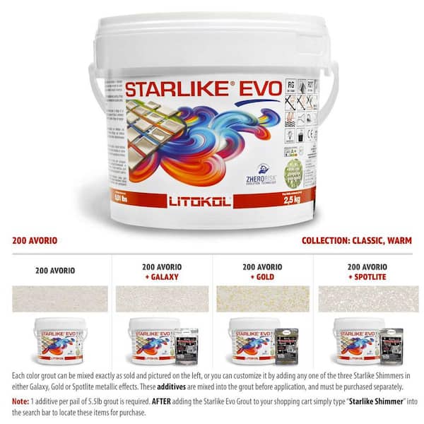 Starlike EVO Epoxy Grout 200 Avorio Classic Collection 2.5 kg - 5.5 lbs.