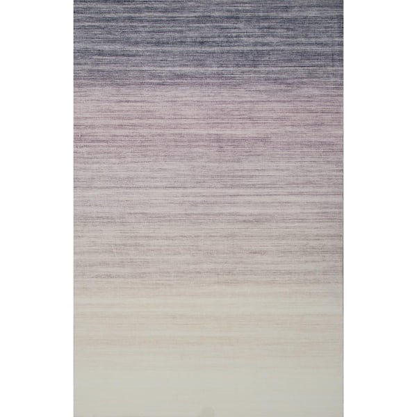 Rug Branch Minimalist Violet 8 ft. x 11 ft. Abstract Indoor Area Rugs