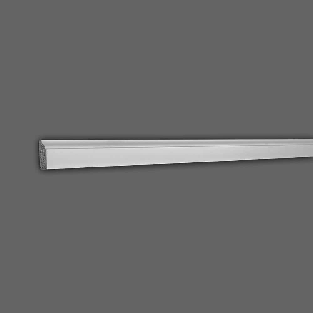 6-Inch White Recycled Polystyrene Door Stop Moulding