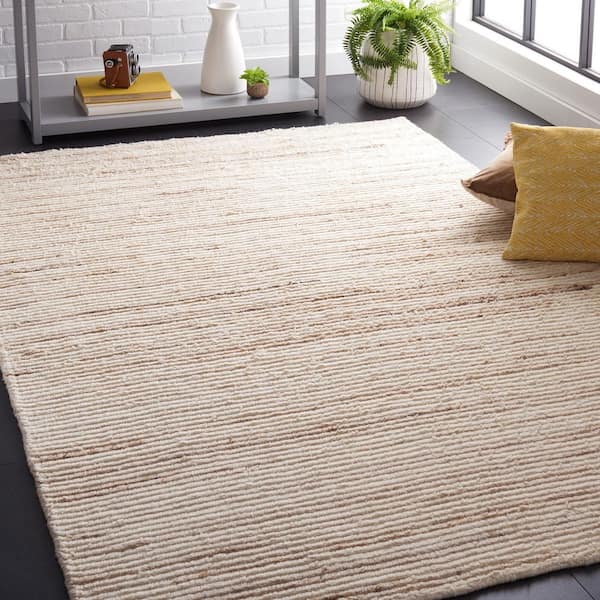 Casablanca 2 ft. x 3 ft. Beige/Ivory Marle Striped Area Rug